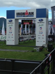 Finish Line. Ironman and Marathon